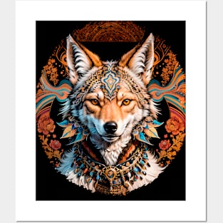 Coyote The Trickster (2.1) - Trippy Psychedelic Canis Posters and Art